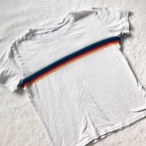 brandy melville rainbow strip top